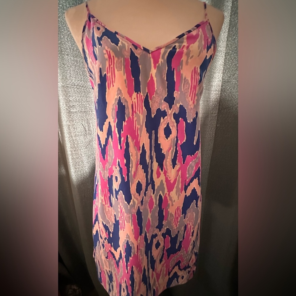 Lilly Pulitzer Lela Silk Dress XS Multicolor Abstract Party Cocktail